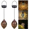 HEYTOUR Lanterna solare per esterni, lanterna da giardino Tomshine 2 pezzi, lampada solare decorativa a sospensione, lanterna solare a LED in metallo per patio esterno sull'albero