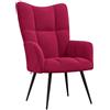vidaXL Sedia Relax Rosso Vino in Velluto