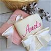 ZZTINGC Coperta Personalizzata Per Neonati, Coperta In Maglia Con Nome Ricamato, Regali Personalizzati Per Neonati Maschi/femmine