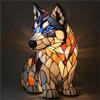 AHQCBWG Lampada Corgi, lampada a bassotto, bulldog francese, luce notturna da tavolo USB, lampada da tavolo a LED in vetro colorato, lampada da tavolo per comodino, soggiorno, camera da letto, amanti degli