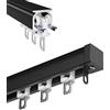 LIYI929GP Binario Tenda Soffitto Bastoni E Binari Per Tende, Alluminio Resistente, Montaggio A Soffitto O A Parete, Bianco Nero 1-6m Scorrevole Balcone Home Decor Accessori, Divisorio, Muto Scivolo Liscio