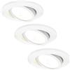 Ledvion - 3X Faretti LED da Incasso, Bianchi, Dimmerabili, 7W, IP65, CCT, COB, Ø90mm, 5 Anni di Garanzia