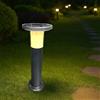 Partenopea® Lampione a led lampioncino ricarica solare illuminazione da esterno palo da giardino per sentieri moderno (Nero 60 cm, CCT 3000K - 6500K)