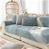FASCINATDECO Copridivano 1/2/3/4 Posti con Braccioli, Copriseduta Divano, Copridivano Antigraffio Gatto, Copridivano Angolare Antiscivolo, Telo Copridivano, Azzurro, 90x180cm