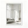 CLAMARO VISION Specchio da parete 85x85 cm su misura | Bianco opaco | Specchio moderno angolare con cornice in legno MDF, incl. ganci in metallo e materiale di montaggio (formato orizzontale e