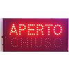 TrAdE Shop Traesio INSEGNA A LED Luminosa DINAMICA con Tasto SELETTORE Aperto O Chiuso 50X25 CM