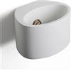 Partenopea® Applique in Gesso Bianco verniciabile Lampada da Parete per muro dal design moderno per Lampadine con Attacco G9 arredo casa locali bar ristoranti (Ellisse open up&down)