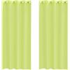 vidaXL Tende in Voile con Occhielli 2 pz Verde Mela 140x245 cm, Tenda a Rete, Tenda Trasparente, Voile per Finestra, Trattamento Finestra