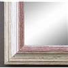 Artecentro cornice per quadri tele - shabby chic bianco-colore in legno varie misure offerta (bianco/rosso, 40x60)