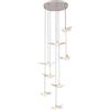purpleq 8 Lampadario A Sfera in Vetro,Luci A Sospensione Lunghe A Spirale Per Scale,Paralume in Cristallo,Lampade A Sospensione A Lunghezza Regolabile,Plafoniere Moderne Per Scale,Soggiorno,Corridoio