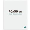 yd. yd Cornici per foto 40 x 50 cm - Cornice in plastica con vetro acrilico - Qualità eccellente - Lastra in vetro bianco lucido resistente ai raggi UV - Antiriflesso - Annecy,