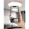 Chao Zan Moderno Lampada da Soffitto LED Luce Rotonda 40W, Plafoniera LED Dimmerazione: 3000k/4000k/6000k per Bagno Cucina Camera da Letto Sala Soggiorno Soppalco Φ37cm (40W, Cornice rosa)