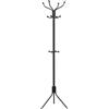eSituro Appendiabiti Autoportante con 12 Ganci, per Corridoio, Camera da Letto, Guardaroba, Ufficio, Mobile a Forma di Albero in Metallo per Vestiti, Cappelli e Borse, 45x40x173 cm, Nero