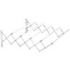 HOMCOM Stendibiancheria a Parete Retrattile, Stendino Salvaspazio Pieghevole in Metallo per Interni ed Esterni, 63.5x60x20 cm, Bianco