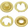 Getmore Parts Bottoni automatici Jersey, ottone, inossidabile, priva di nichel - da 50 pezzi (oro, 17 mm)