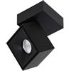 BENEITO FAURE Applique Mini Rubyc Tricolore da 7w a led orientabile quadrata nera