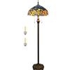 Bidesen Lampada Tiffany Liaison da terra gialla, lampada da lettura da 16 pollici, decorazione per camera da letto, soggiorno, ufficio (A1)