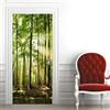 oxiang 3d Adesivi Per Porte Foresta Murale Autoadesivo Decorazione Della Casa Adesivi Murali Soggiorno Camera Da Letto Adesivi Artistici Rimovibili-77x200 cm