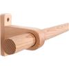 YPAPBHT Bastone for Tende in Legno massello, Asta Romana, Asta Singola, Binario in Legno, Staffa in Legno Ecologica, Asta for Tende ad Anello in Legno(140CM)