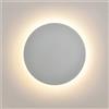 COSRUB Applique da Parete LED Rotonda, Luce da Parete ad Anello Sottile Moderna per Camera Soggiorno Corridoio con Lampada da Muro in Acrilico(White(4500K),30cm/11.81in)