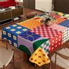 Hixingo Tovaglia Cerata Impermeabile, Tovaglia Plastificata PVC Rettangolare Antimacchia Stile Patchwork Copritavolo Giardino Esterno Proteggi Tavolo per Feste Cucina (Colorato,120x120cm)
