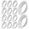 BAZEITFLOW Anelli Portalampada Filettati Diametro Interno 32/33mm 50 Pezzi Compatibile in Plastico Bianco Adattatore per Paralume Lampade e Applique