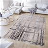 TAPISO Crystal Tappeto Pelo Corto Lucido Effetto 3D Design Moderno Motivo Astratto Geometrico Linee Sfumature tonalità Grigio Chiaro Soggiorno Sala Camera Oeko-Tex 300 x 400 cm