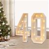 Biggittig Figura Luminosa Giant Compleanno - Decorazione Led 2000-3000K Numeri e Lettere Luminose per Festa, Decorazione Di Sfondo (40)