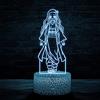 KJsdaADSA 3D Led Night Light Anime Nezuko Kimetsu no Yaiba 7 colori Lampada da tavolo Home Decor Light -Telecomando