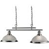 Searchlight Lighting Searchlight - Lampadario a sospensione con 2 luci in vetro con finitura argento satinato. Rif. 2682-2SS, 80 W, argento