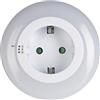 MAXXMEE Luce notturna a LED, con sensore di luce automatico, lampada da parete a scelta con luce bianca, blu o verde, interruttore per il controllo dei colori LED [bianco]