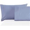 BANZAII TEXTILE INNOVATOR ONLINE Banzaii Coppia Federe Cuscini Letto in Microfibra 50x80 cm, Anallergiche, Antiacaro, Made in Italy, Avio