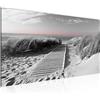 Runa Art Quadri Moderni Spiaggia 1 Pezzo Tela Non Tessuta Soggiorno Corridoio Panorama Nero Bianco 604012c