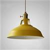 Chao Zan Lampada a Sospensione Vintage Industriale Lampadario Retro Rustico Lampadario Plafoniera in Metallo per Sala Cucina Camera da Letto/Corridoio/Soppalco/Bar/Caffè, E27 (Giallo)