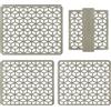 IlGruppone Set 4 Pezzi Tappetini per Lavello Scolapiatti Gocciolatoio Flessibile in PVC Accessori Cucina Protettivo Antifraffi Lavandino Cucina Prodotto Italiano - Tortora