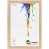 CLAMARO Neo Collage Cornice portafoto 50x70 cm realizzata a mano su misura | Faggio naturale | Design in legno MDF per cornice in legno con vetro acrilico e supporto metallico (formato orizzontale e