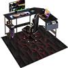 Qesjodfu Tappeto per Sedia Gaming 90 x 120 cm Tappetino per Pavimenti Duri Tappeto Salvapavimento Antiscivolo Tappeto per Sedia con Ruote Tappetino per Sedia da Ufficio Gaming per Parquet e Pavimenti Duri