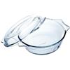 Ôcuisine 7541469 casseruola rotonda in vetro borosilicato 1 litro, trasparente