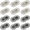 NBEADS 20 Set Bottoni Automatici A Forma di Fiore in Lega, 2 Bottoni Automatici da Cucire in Metallo Vintage con Colori Assortiti per Il Design dei Costumi, 25mm di Diametro