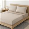 Corredocasa Completo Letto Lenzuola in Pile Coral Soffice Caldo Termico Top QUALITA' Made in Italy Morbidissimo cm. 150X 280 (Singolo, Beige)