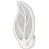 Vetrine in rete Vetrineinrete® Applique a led a forma di foglia 7 watt da parete lumetto abat jour lampada luce bianca 6500k o calda 3000k (Luce bianca 6500k) M74