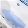 Morbuy Tappetino Antiscivolo per Vasca da Bagno e Doccia, Superior Grip con Ventose, Extra Lungo Bath Mat Universale per Bagno, in PU, Lavabili in Lavatrice (Coccodrillo Blu,95x34.5cm)
