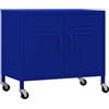vidaXL Armadietto Blu Marino 60x35x56 cm in Acciaio