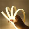 Generico Striscia Led Cob 220V per esterno 15W metro senza trasformatore adesiva super flessibile luce continua IP67 luce calda naturale fredda (4000K Natura, 1 metro)