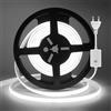 KISUFU Striscia LED COB dimmerabile 220V, 240 LED/m Striscia LED flessibile COB Neon, IP65 Impermeabile Nastro biadesivo Striscia luminosa tagliabile per camera da letto, soffitto
