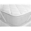 Tata Home Topper Materasso Trapuntato a Quadri Coprimaterasso Imbottito con Elastici Misura Singolo cm 90x200