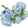 Generico 36 Fiori fiorellini rosellina da bomboniera Artificiali Tenerfie da 2 cm | VARI COLORI IN OFFERTA | CREAZIONE BOMBONIERE FAI DA TE fiore rosa per bomboniere (Celeste)