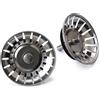 M SHOP ITALIA COPPIA (2 PEZZI) TAPPI LAVELLO COMPATIBILI CON FOSTER DIAMETRO 7,9 CM ACCIAIO INOX 18/10 con foro piletta 3 1/2