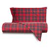 Smart Deco Home Set copripiumino federe letto parure copripiumino stampa fantasia 100% cotone Made in Italy UNA PIAZZA E MEZZA SCOZZESE ROSSO