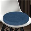 ELYSYSRL Cuscini Rotondi per Sedie Cucina 30/35/40/45/50cm Cuscini per Sedie Antiscivolo per Sedie da Pranzo,Esterno, Giardino, Cucina, Ufficio, Soggiorno(Blu Scuro,40x40x8cm Thick)